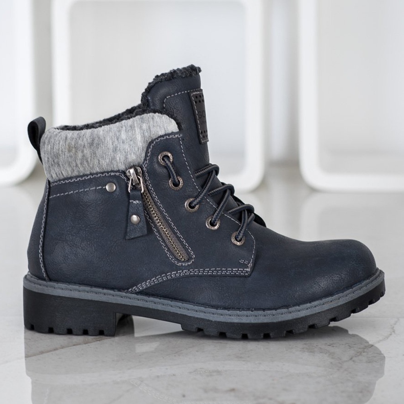 Goodin Warm navy blue hiking boots 2