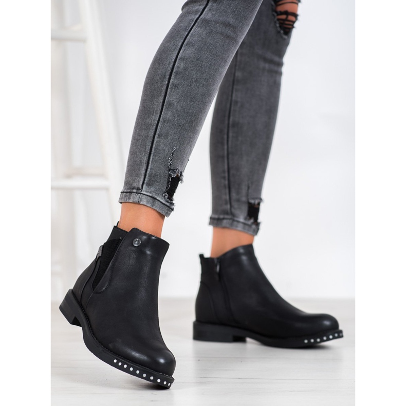 Goodin Eco-leather boots black 1