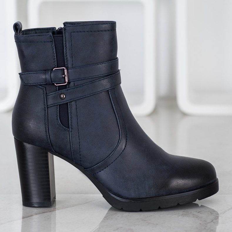 J. Star Casual boots on a post navy blue blue 2 J. Star Casual boots on a post navy blue blue 2