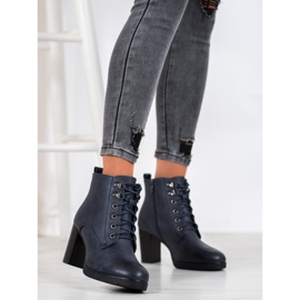 J. Star Tied Booties On The Post navy blue blue 2