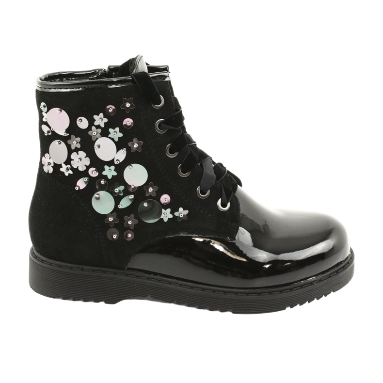 Evento 1433 lacquered sequins boots black 6