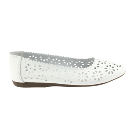 White openwork ballerinas Filippo 680 6
