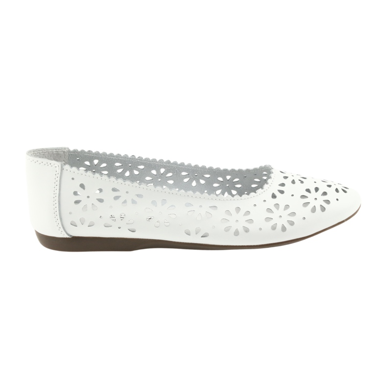 White openwork ballerinas Filippo 680 6