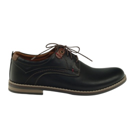 Riko men's shoes lace-up 842 black brown 6