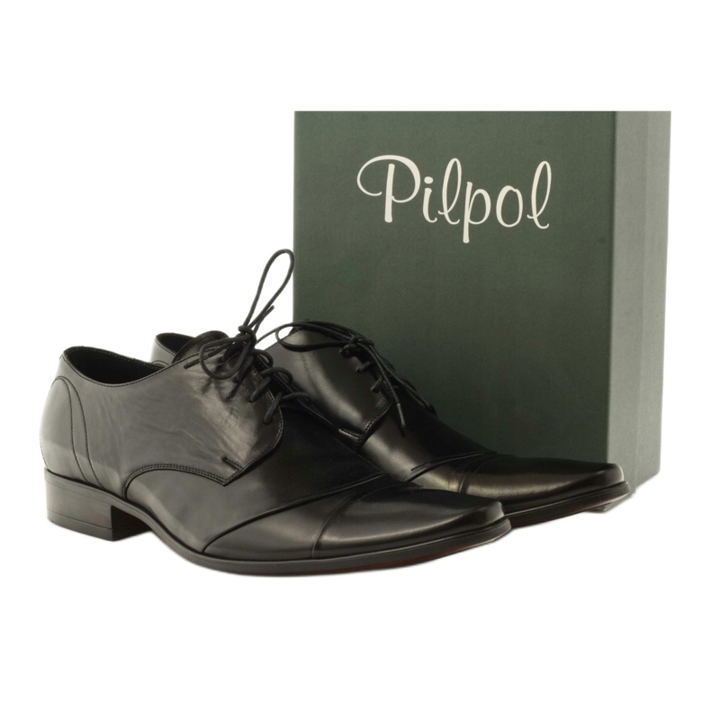 Leather shoes for men Pilpol 1138 black 3