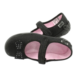 Befado children's shoes, ballerina slippers 114x240, black with a bow 4 Befado children's shoes, ballerina slippers 114x240, black with a bow 4