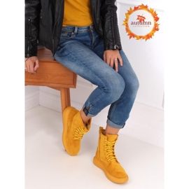 Yellow lace-up boots NC1070 Yellow 1