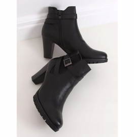 Black F-33 Black high-heeled boots 1