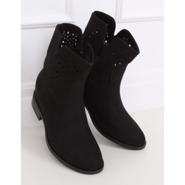 Boots openwork hidden heel black CH2008 Black 2