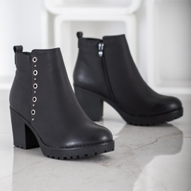 J. Star Black Booties With Ornament 1