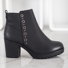 J. Star Black Booties With Ornament 2