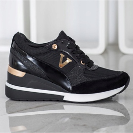 Vinceza Vincez Wedge Sneakers black 1 Vinceza Vincez Wedge Sneakers black 1