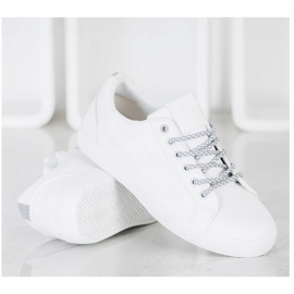 SHELOVET Sneakers With Decorative Laces white 2