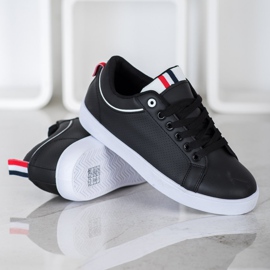 SHELOVET Stylish Sneakers With Eco Leather black 1