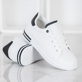 SHELOVET Fashionable Tied Sneakers white 2 SHELOVET Fashionable Tied Sneakers white 2