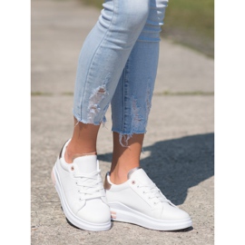 SHELOVET Fashionable Tied Sneakers white 2