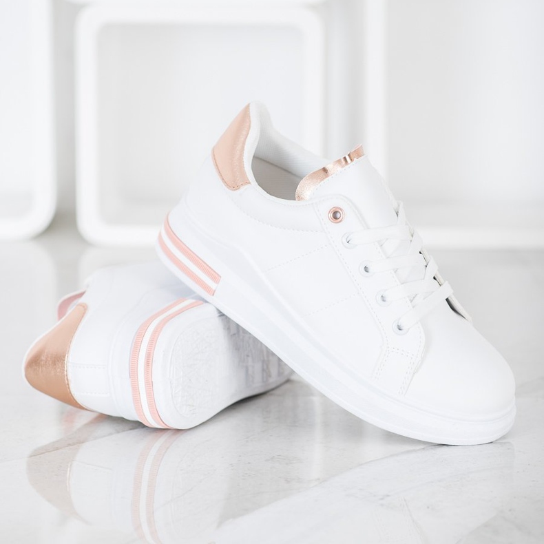 SHELOVET Fashionable Tied Sneakers white 1