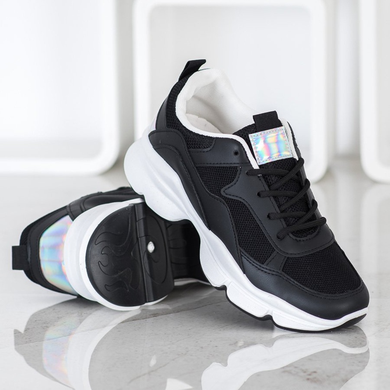 SHELOVET Comfortable Black Sneakers 1