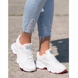 SHELOVET Comfortable White Sneakers 5