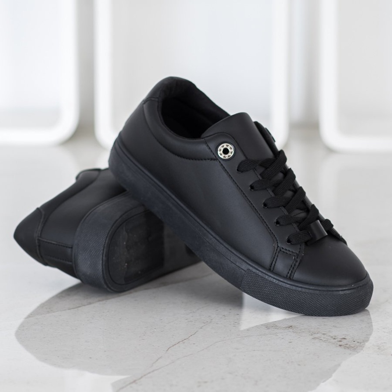 SHELOVET Sneakers With Eco Leather black 1 SHELOVET Sneakers With Eco Leather black 1