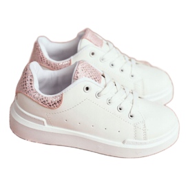 FRROCK White Ilonka lace-up sports shoes for children pink 2