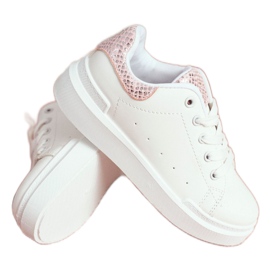 FRROCK White Ilonka lace-up sports shoes for children pink 3