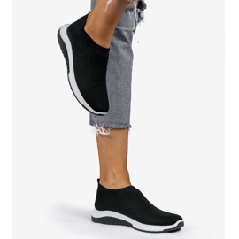 Black sports slip-on shoes KK-211 2