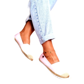Women's Espadrilles, Braided Sole Pink Big Star DD274728 beige golden 1