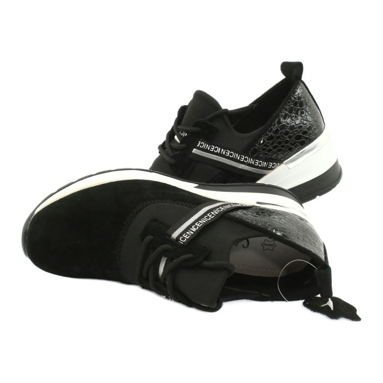 Filippo Slipony leather sports shoes DP1388 / 20 BK Nice black silver 4