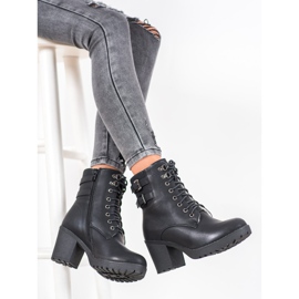 J. Star Tied Booties On The Platform black 1