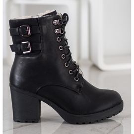 J. Star Tied Booties On The Platform black 2
