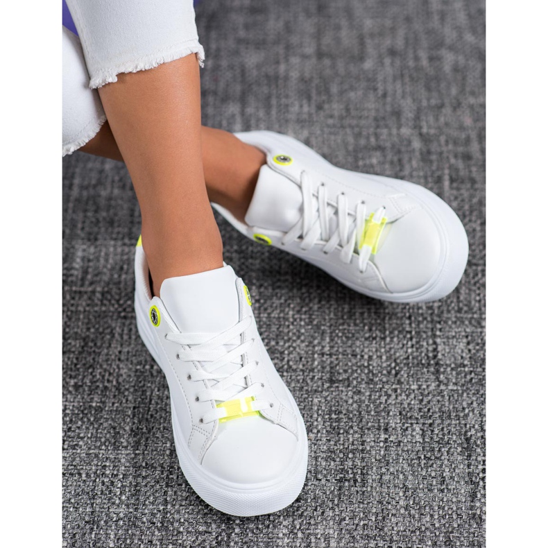 SHELOVET Sneakers With Eco Leather white 1 SHELOVET Sneakers With Eco Leather white 1