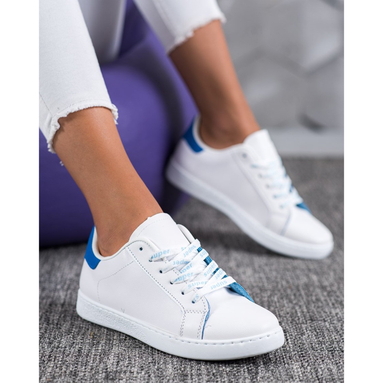 SHELOVET Fashionable Sports Shoes white blue 1 SHELOVET Fashionable Sports Shoes white blue 1