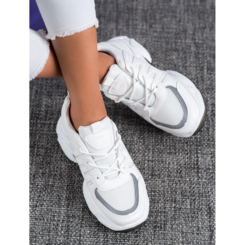 SHELOVET Comfortable Sneakers With Mesh white 2