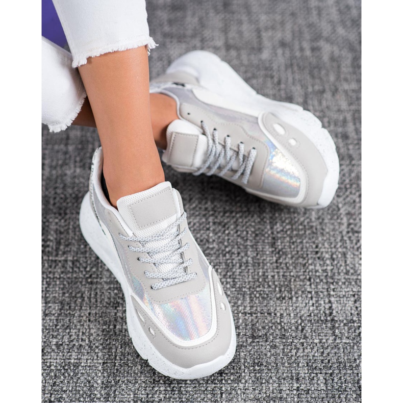 Kayla Sneakers With Holo Effect white grey multicolored 1