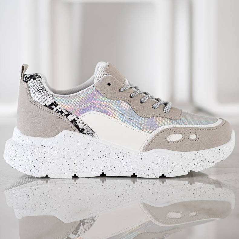 Kayla Sneakers With Holo Effect white grey multicolored 2