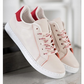 SHELOVET Fashionable Sports Shoes white red 2 SHELOVET Fashionable Sports Shoes white red 2