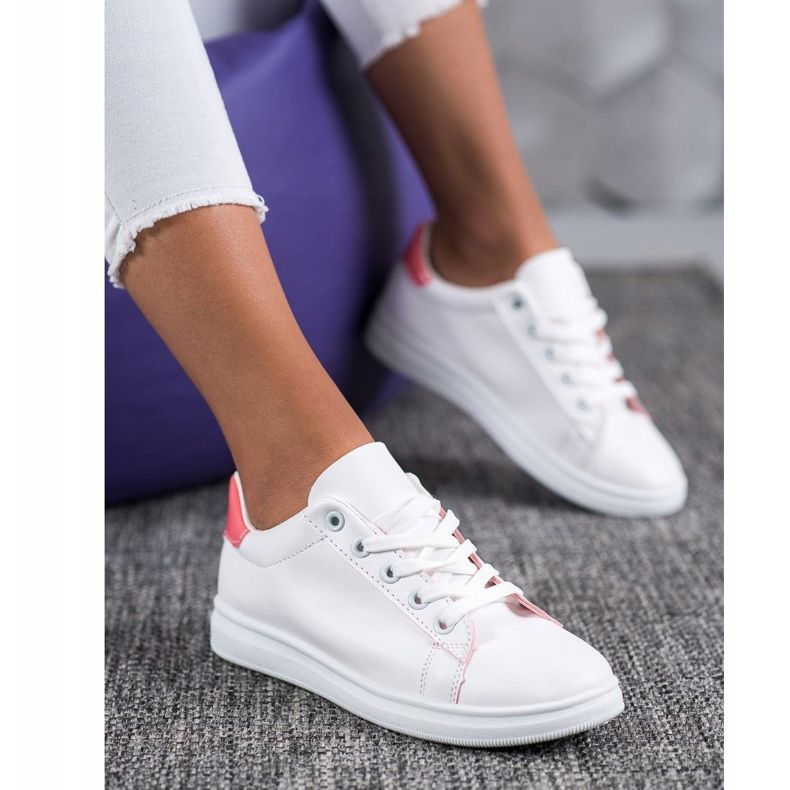 SHELOVET Classic Sport Shoes white pink 1 SHELOVET Classic Sport Shoes white pink 1