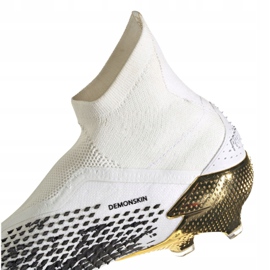 Adidas Predator 20+ Fg M FW9175 football boots gray / silver, white, black, gold white 2 Adidas Predator 20+ Fg M FW9175 football boots gray / silver, white, black, gold white 2