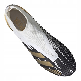 Adidas Predator 20+ Fg M FW9175 football boots white gray / silver, white, black, gold 4