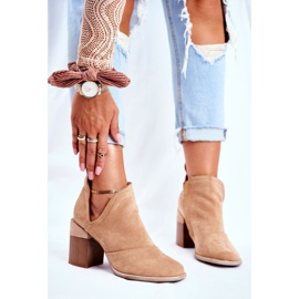 MSMG Women's Ankle Boots Beige Cut Meliori 1 MSMG Women's Ankle Boots Beige Cut Meliori 1