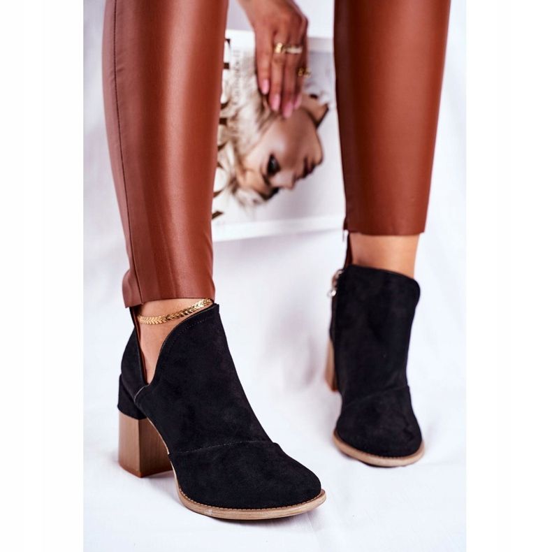 MSMG Women's Boots On Heel Black Meliori Cut 1