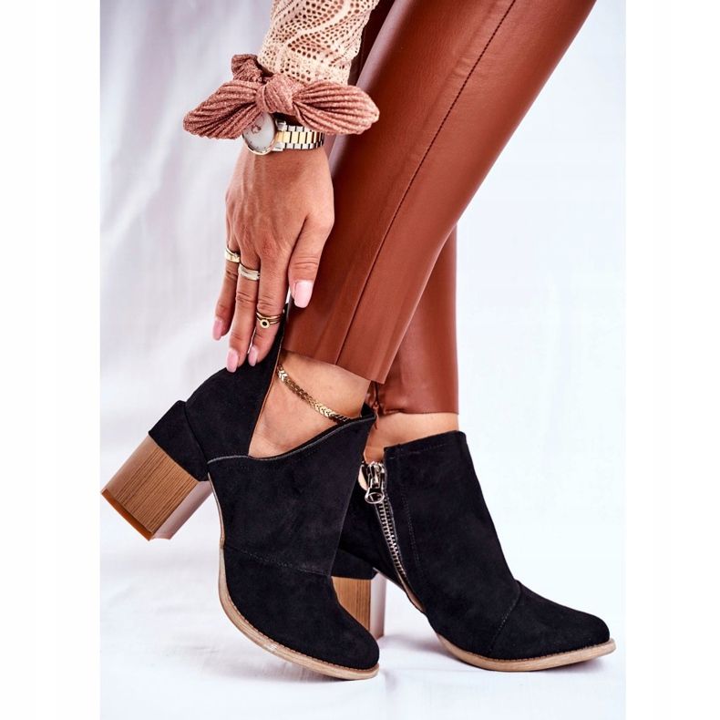 MSMG Women's Boots On Heel Black Meliori Cut 2