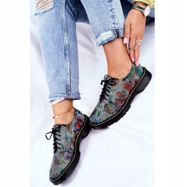Women's Brogues Oxfords Leather Flowers Maciejka 04087-43 black multicolored 2 Women's Brogues Oxfords Leather Flowers Maciejka 04087-43 black multicolored 2
