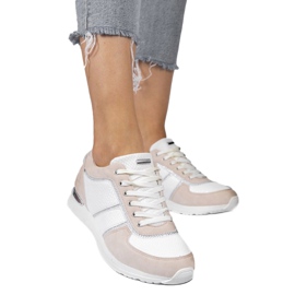 Pink eco-suede sports shoes 6162-Y 1