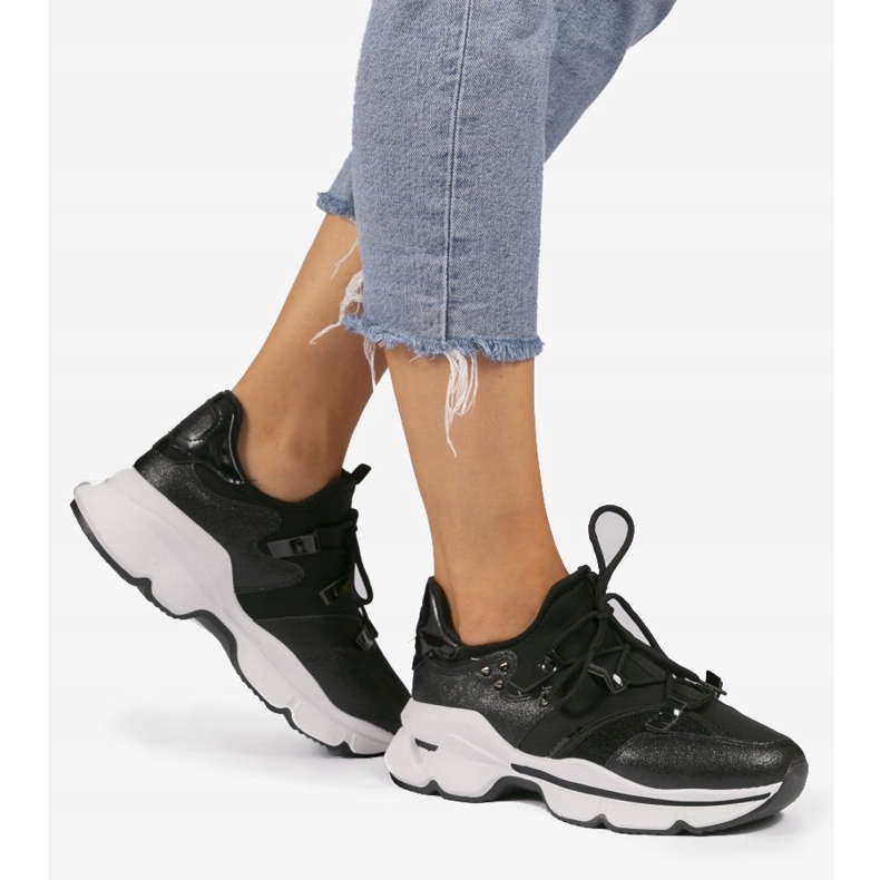 Black Lycra sneakers C947 1