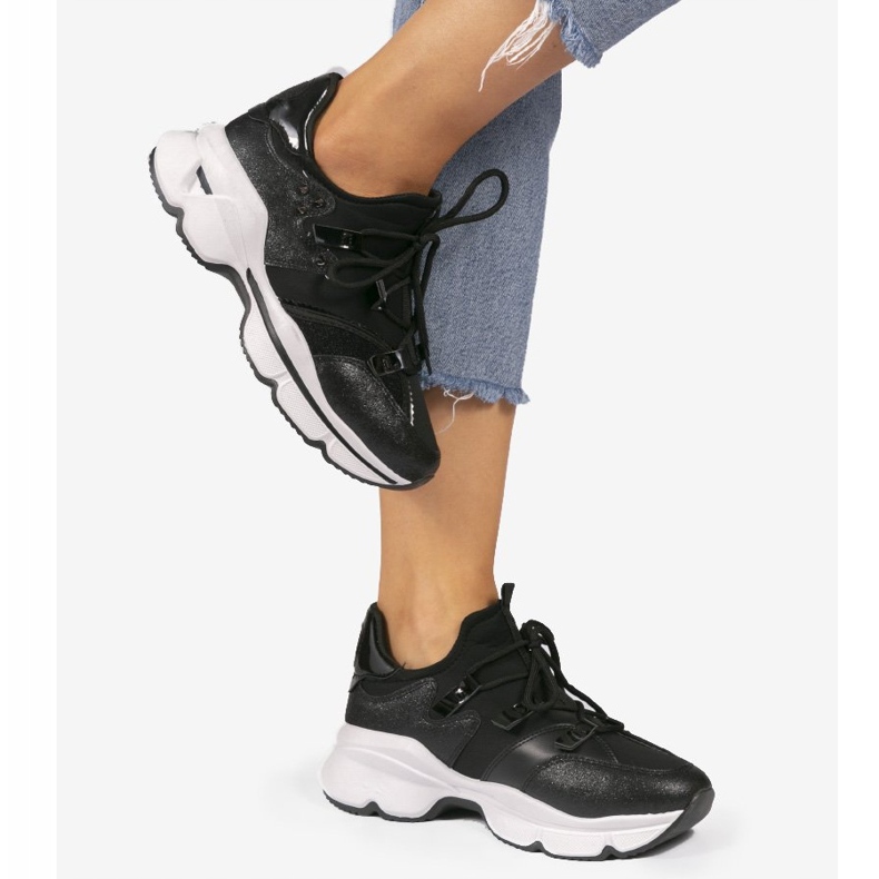 Black Lycra sneakers C947 2