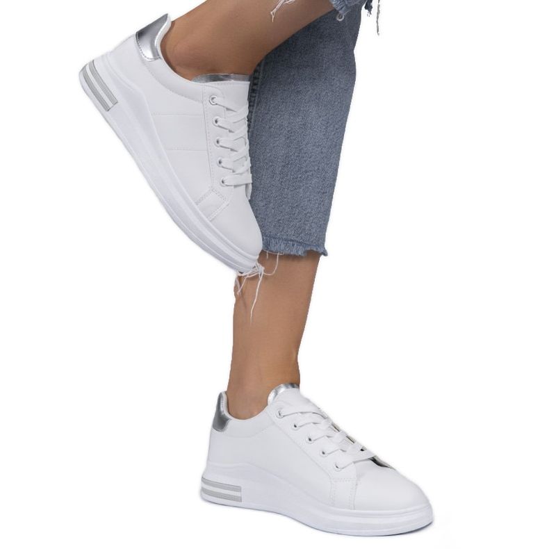 LG20 white classic sneakers silver grey 1