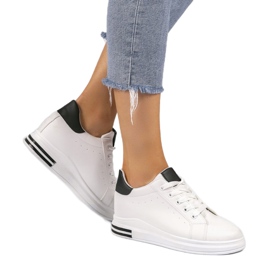 White sneakers on the wedge sneakers 1061 black 1