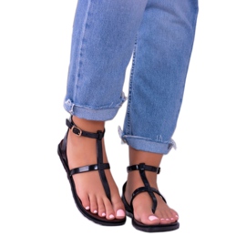 Lu Boo Sandals Romans, Japanese Lento Black 2